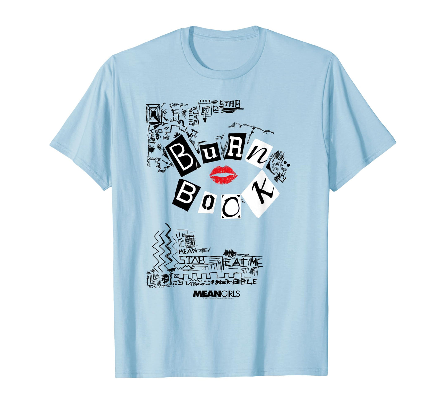 Mean Girls Burn Book with Doodles Y2K Movie T-Shirt