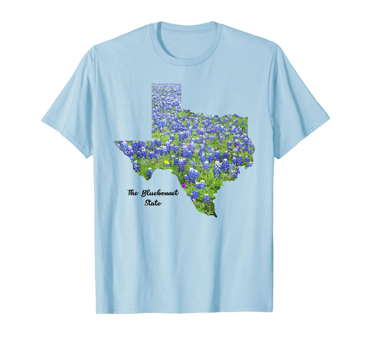 The Bluebonnet State Floral Texas Map TX US States Texan T-Shirt