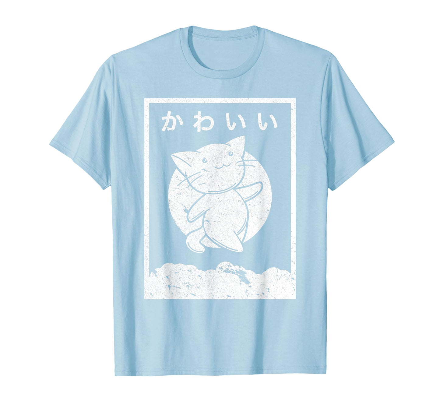 Kawaii Cat Shirt. Retro Style Anime T-Shirt