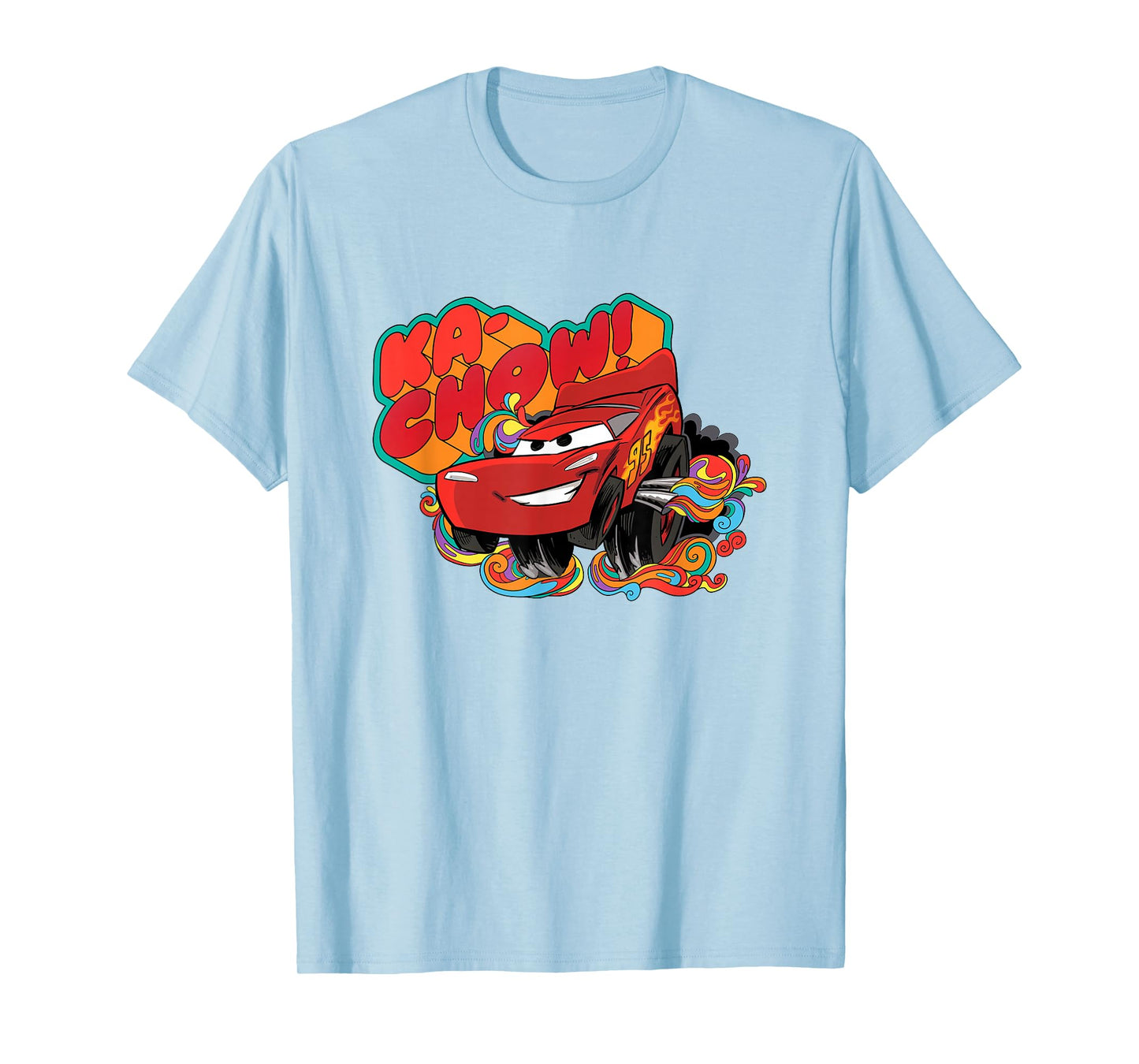 Disney Pixar Cars Ka-Chow! Lightning McQueen Colorful T-Shirt