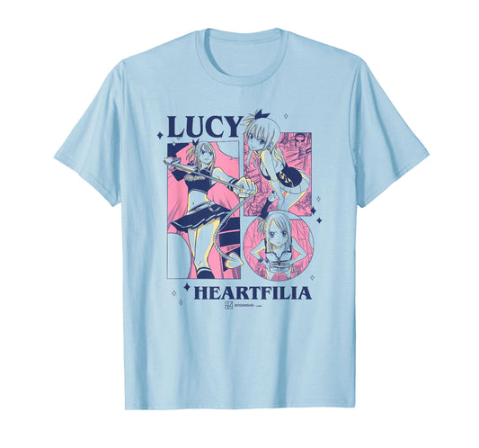 Fairy Tail Lucy Heartfilia Multi Pose Distressed Showcase T-Shirt