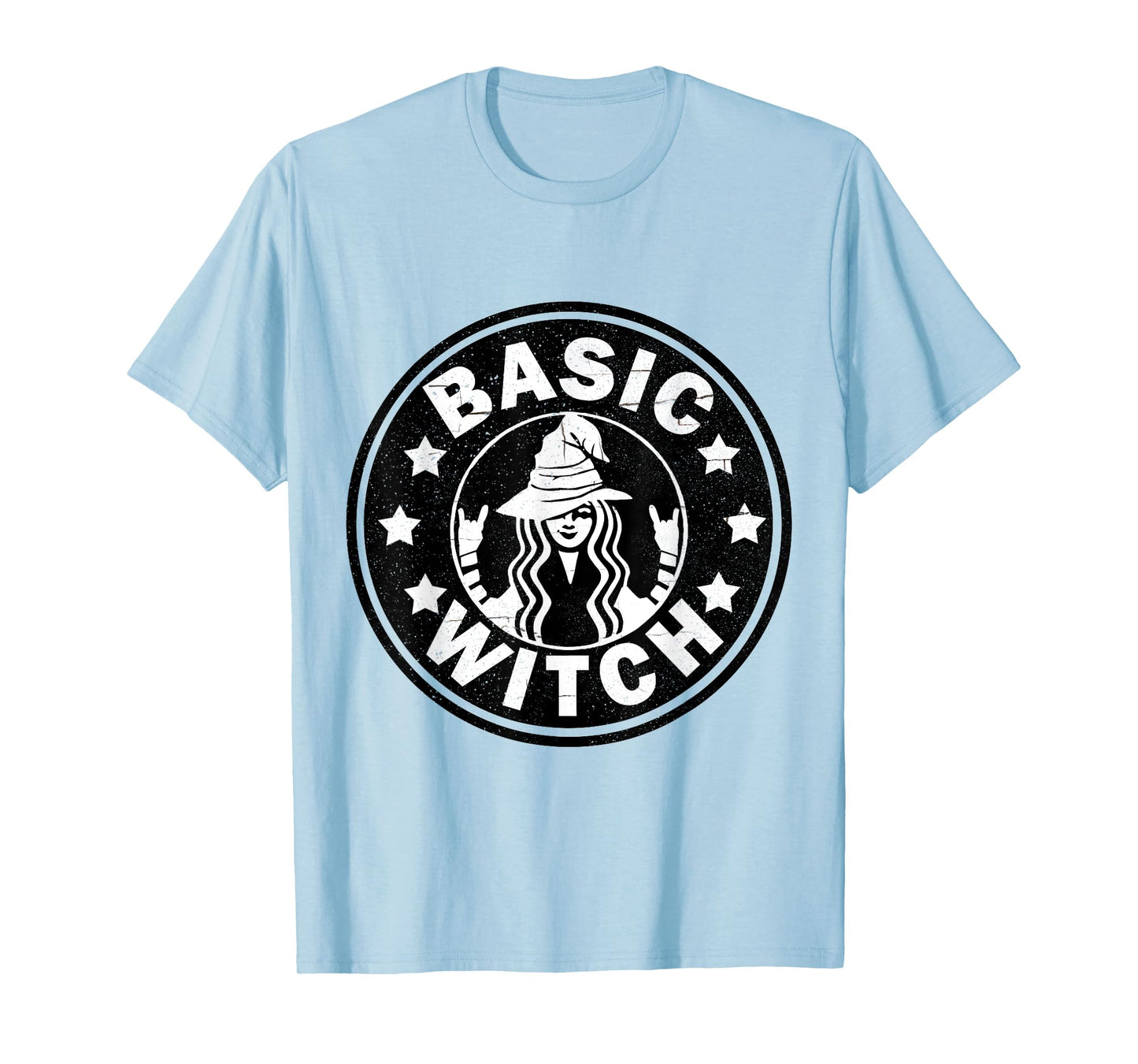 Funny Basic Witch Halloween Distressed T-Shirt T-Shirt