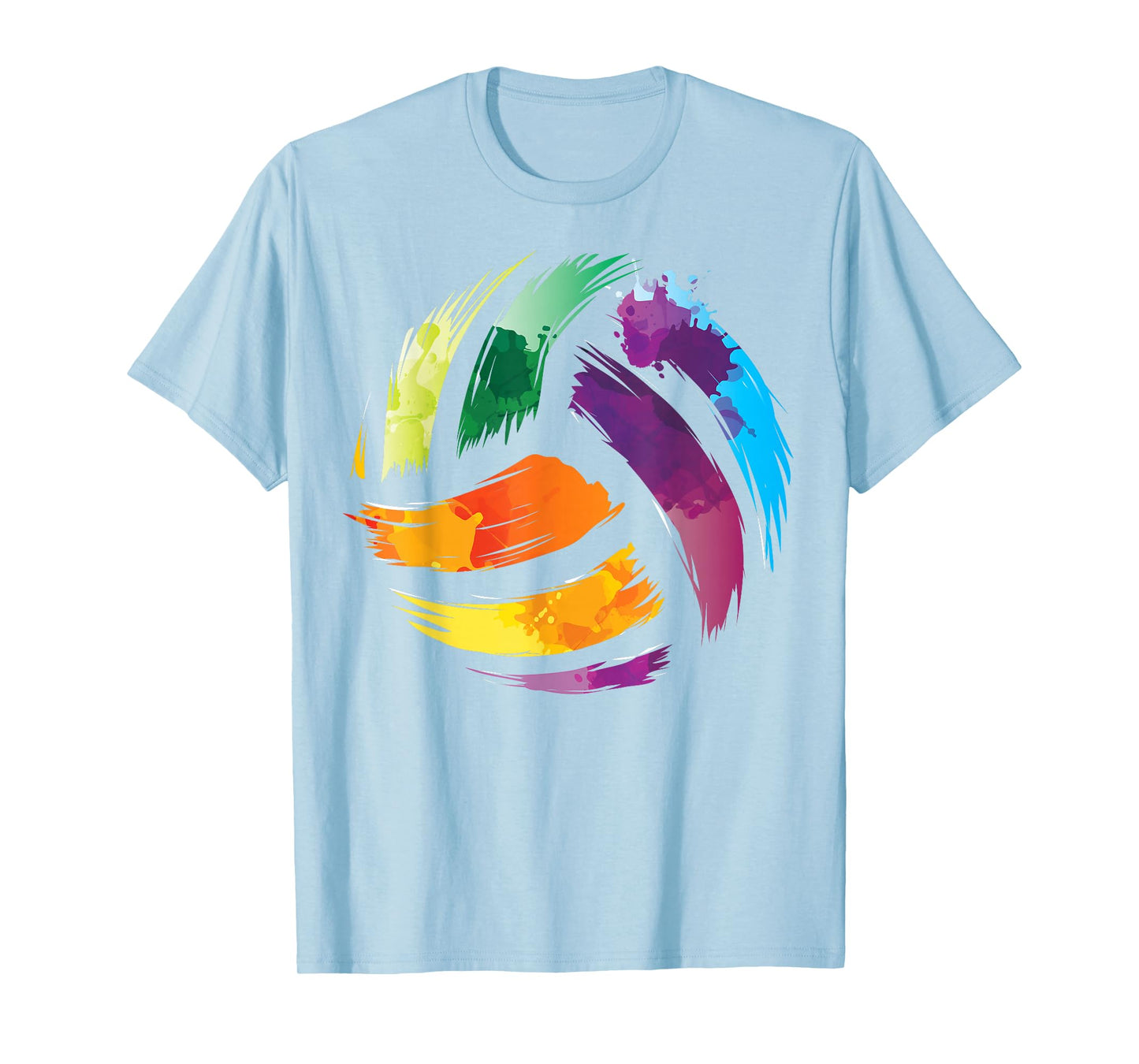 Colorful Volleyball Shirt | Cute Colorsplash Ball Tee Gift T-Shirt
