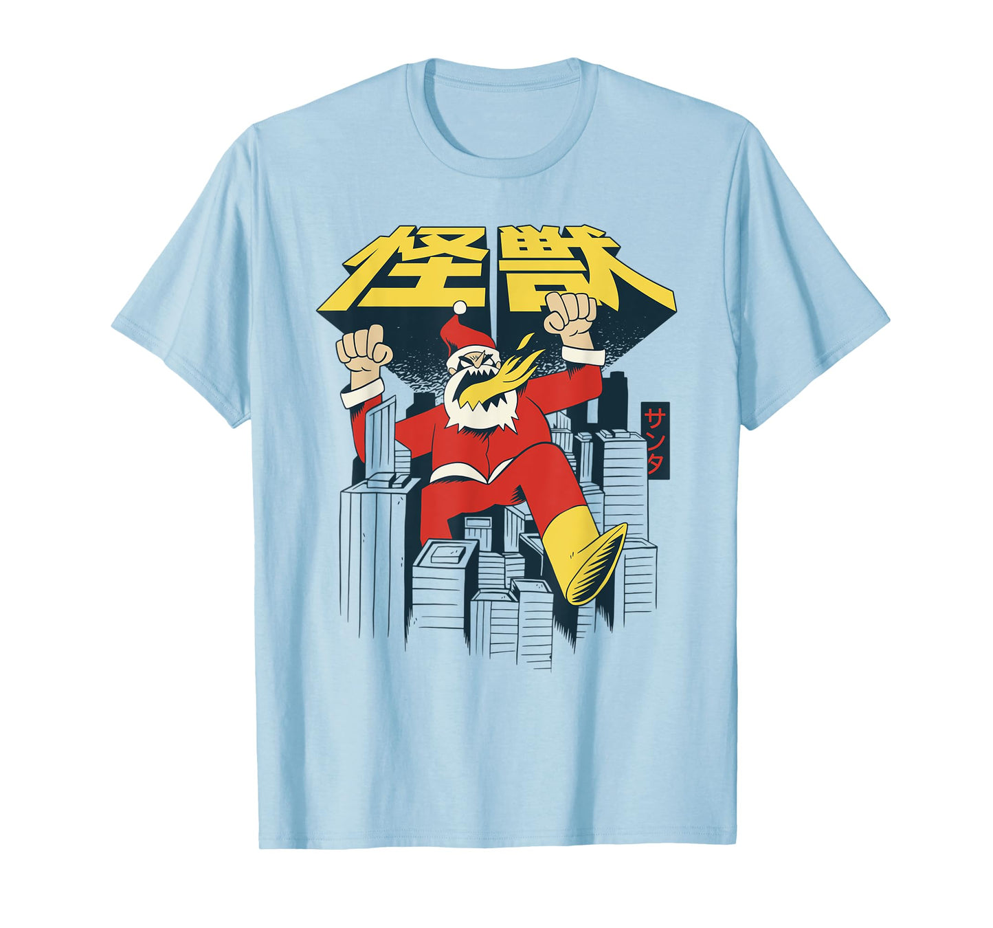 Japan retro Christmas grunge vintage Kanji Santa Claus T-Shirt