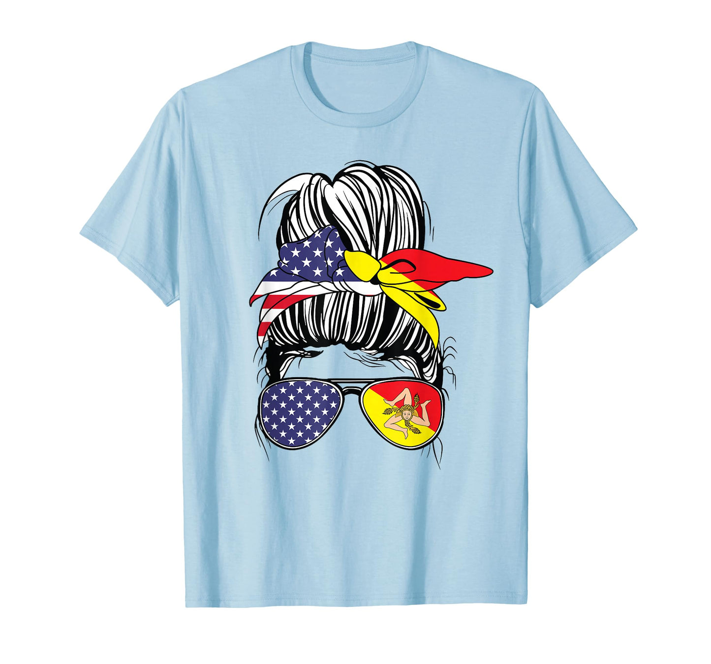 Sicilian American Heritage Sicilian Women USA Girl Sicily T-Shirt