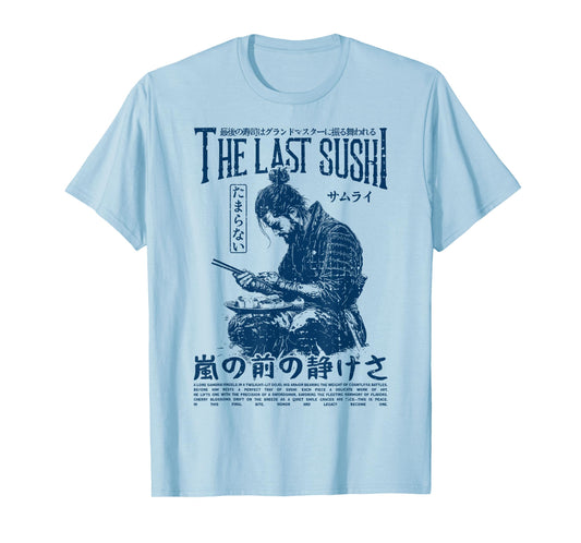 Samurai Warrior "The Last Sushi" Japanese Ukiyo-e Streetwear T-Shirt