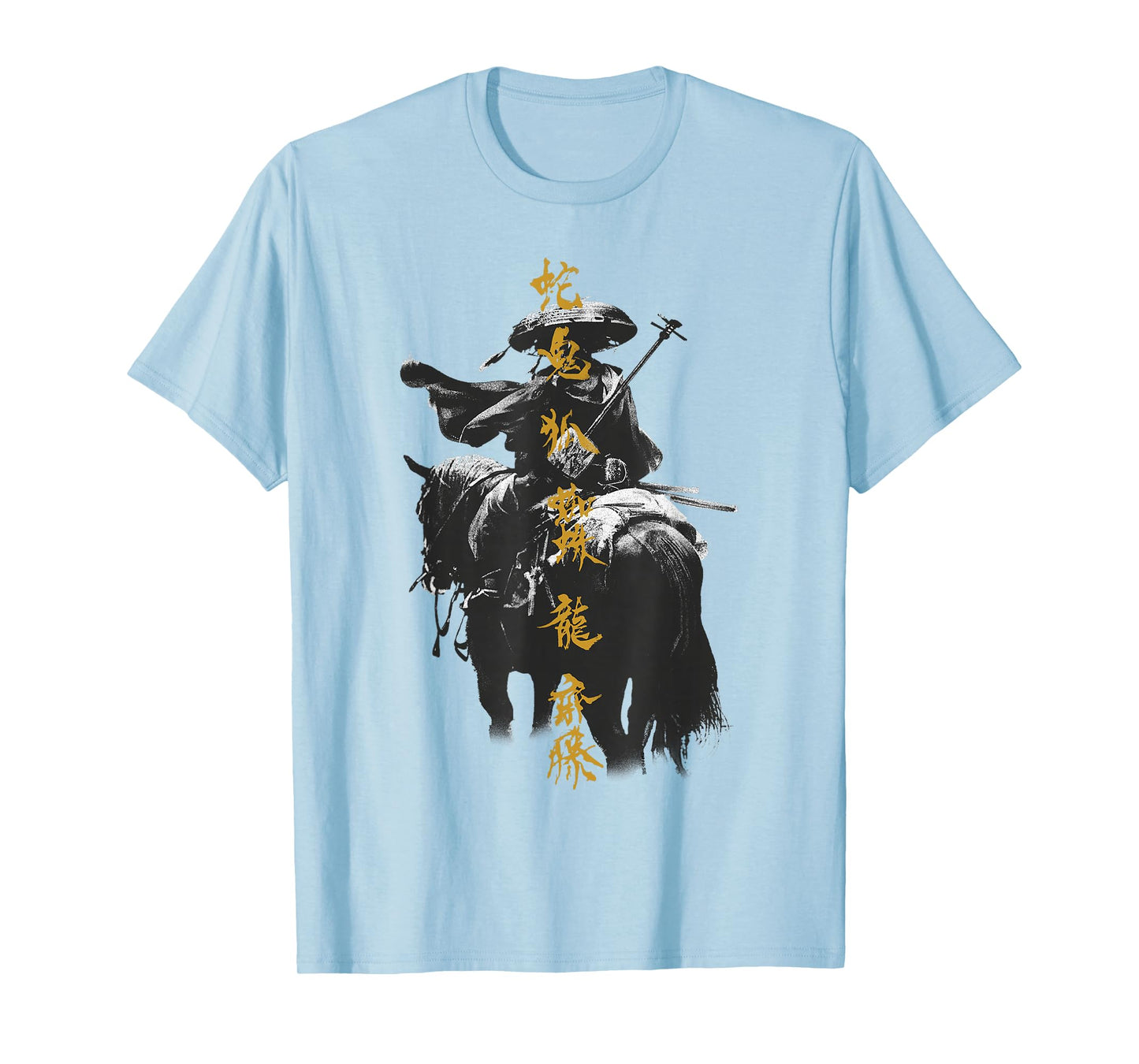 Ghost of Yotei Atsu Lone Mercenary with Golden Kanji T-Shirt