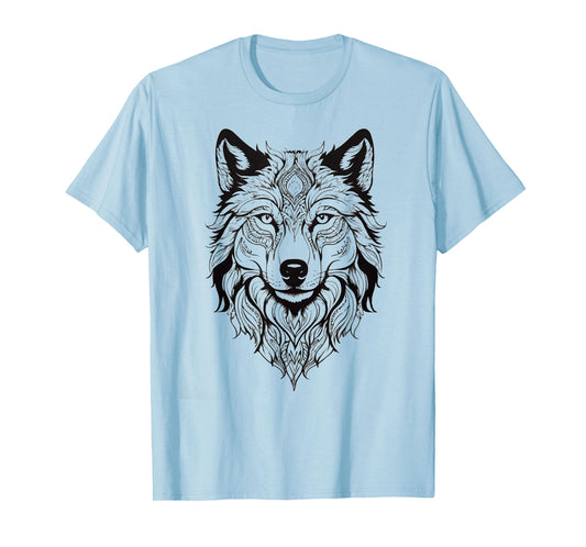 Floral Wolf Vintage Flowers Wolf Face for Wolves Lover T-Shirt