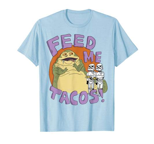 Star Wars Jabba The Hutt Feed Me Tacos Doodle T-Shirt