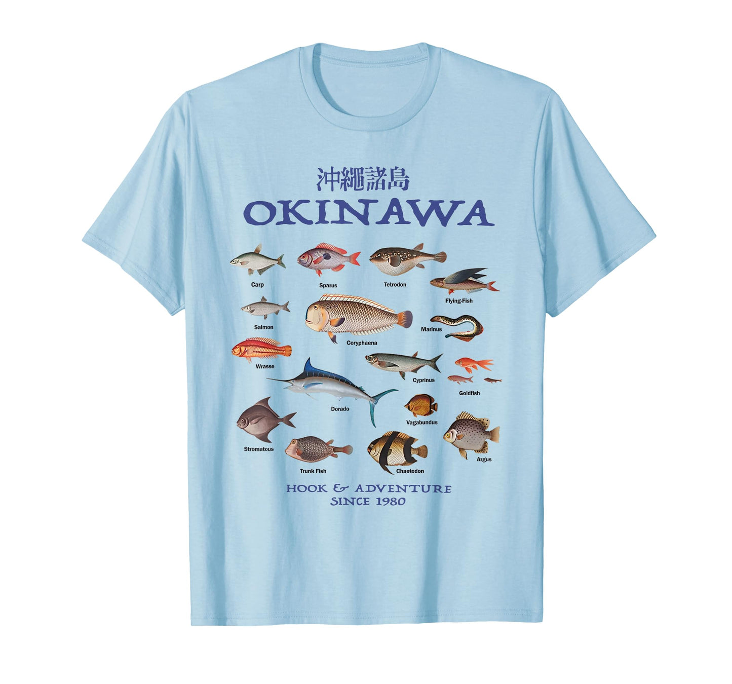 Okinawa Ocean Fish Aesthetic Japanese Beach Nostalgia T-Shirt