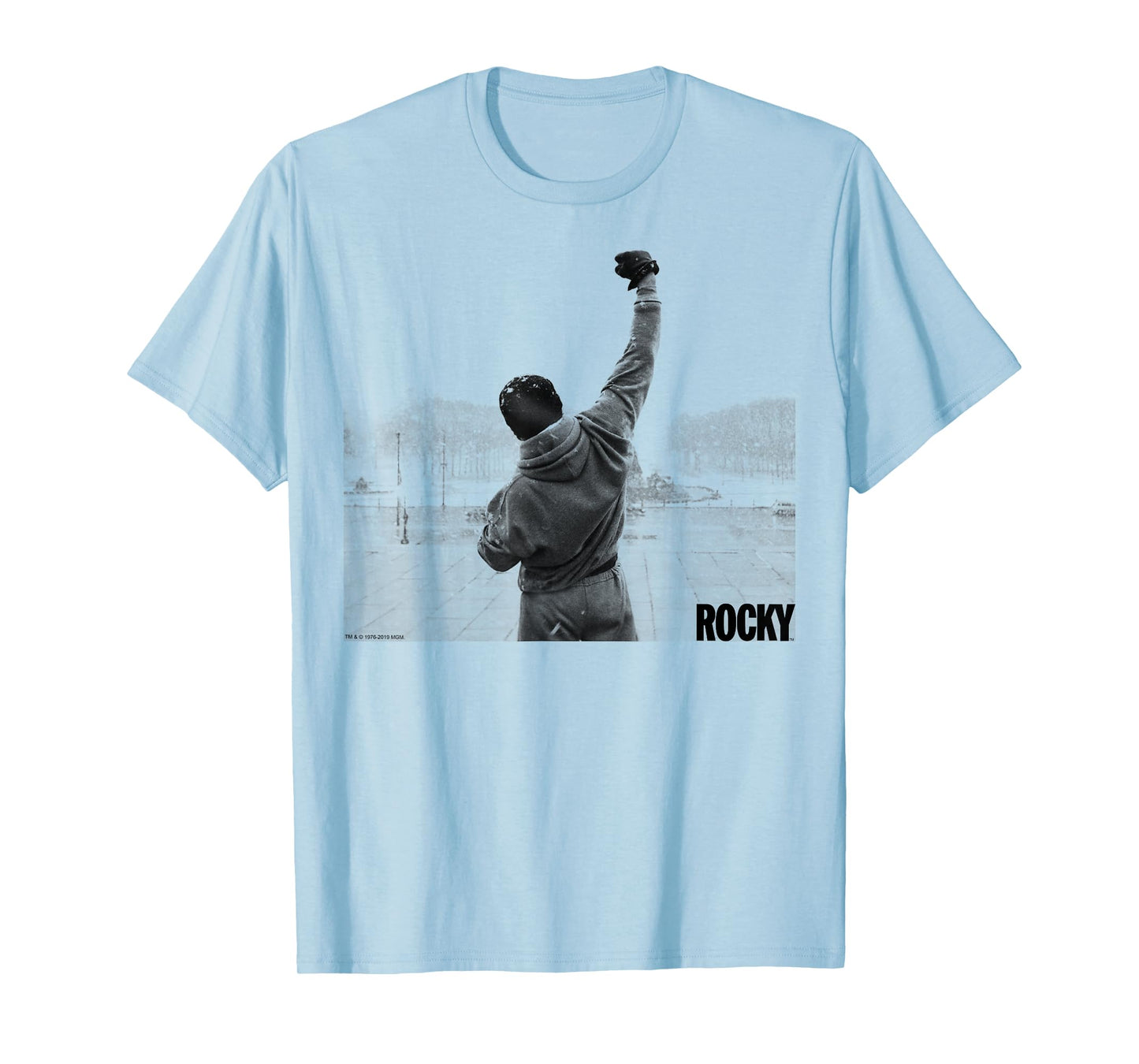 Rocky Fist Raise Grey Scale Movie Poster T-Shirt