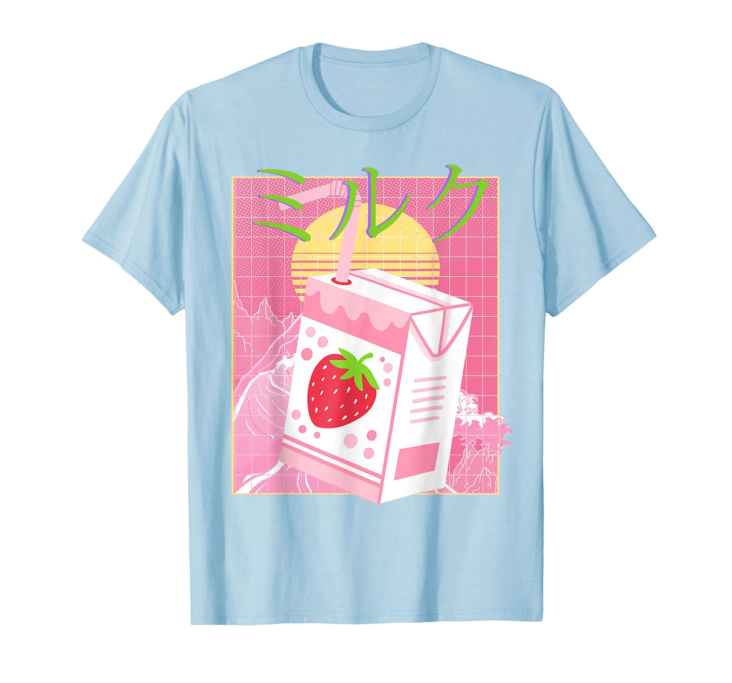 Pink Strawberry Milk| Japanese Aesthetic Milk Carton T-Shirt