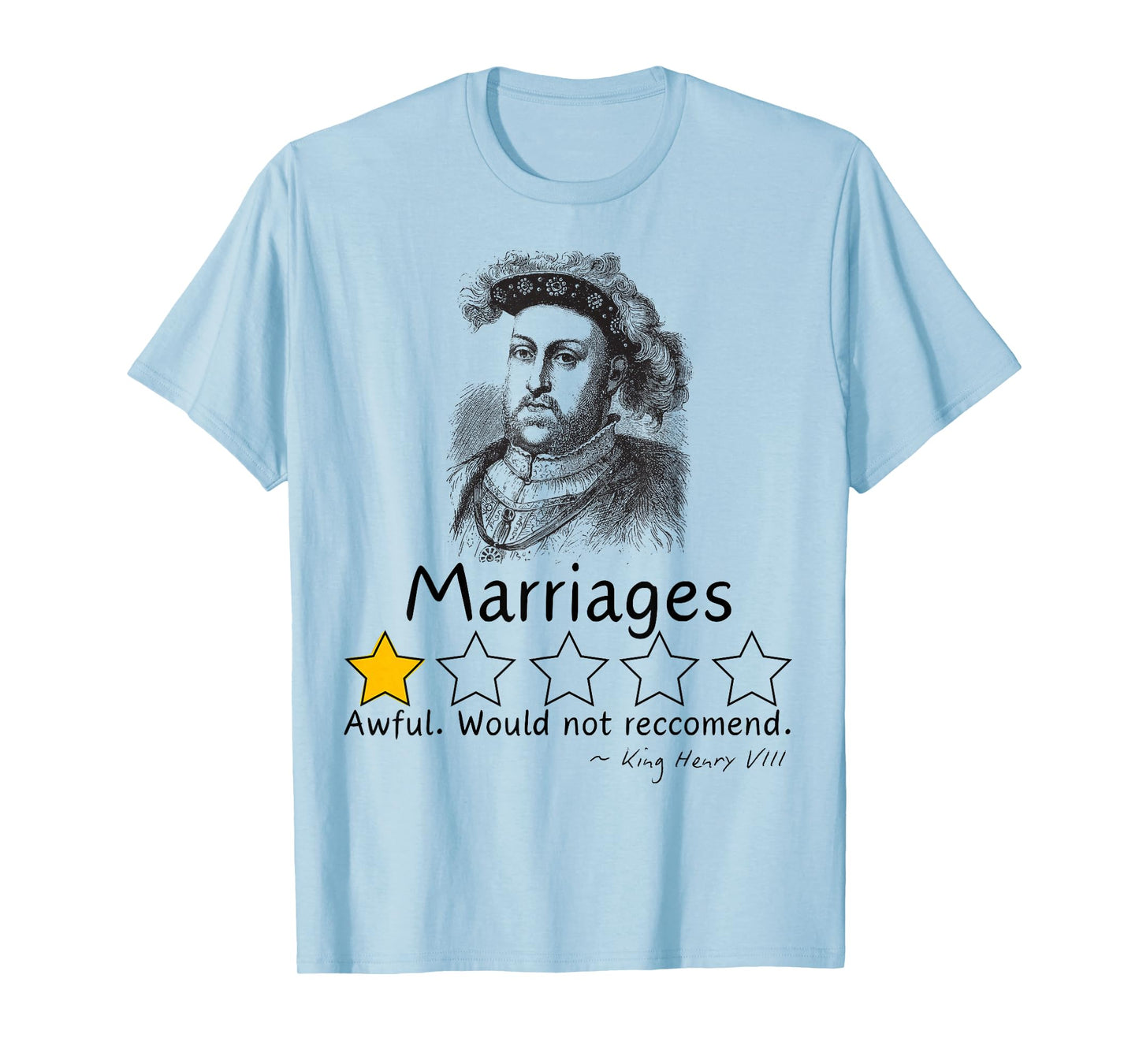 King Henry VIII Shirt King of England Tudor History T-Shirt