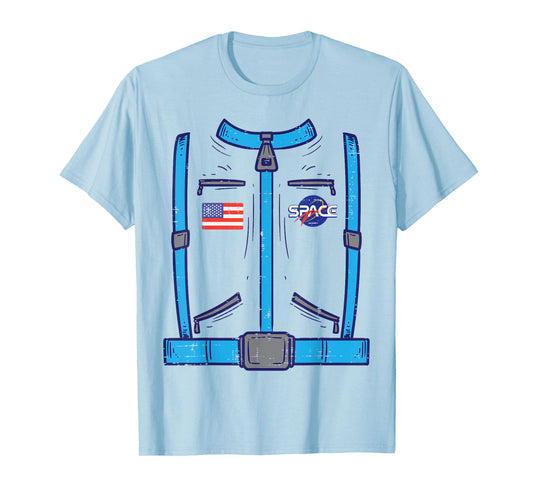 Space Suit Astronaut Cosmos Halloween Costume Men Kids Boys T-Shirt