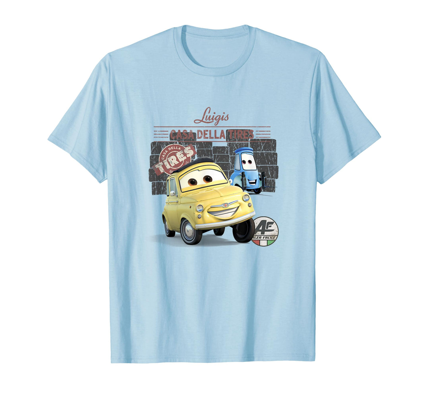 Disney Pixar Cars Casa Della Tires Luigi & Guido Vintage T-Shirt