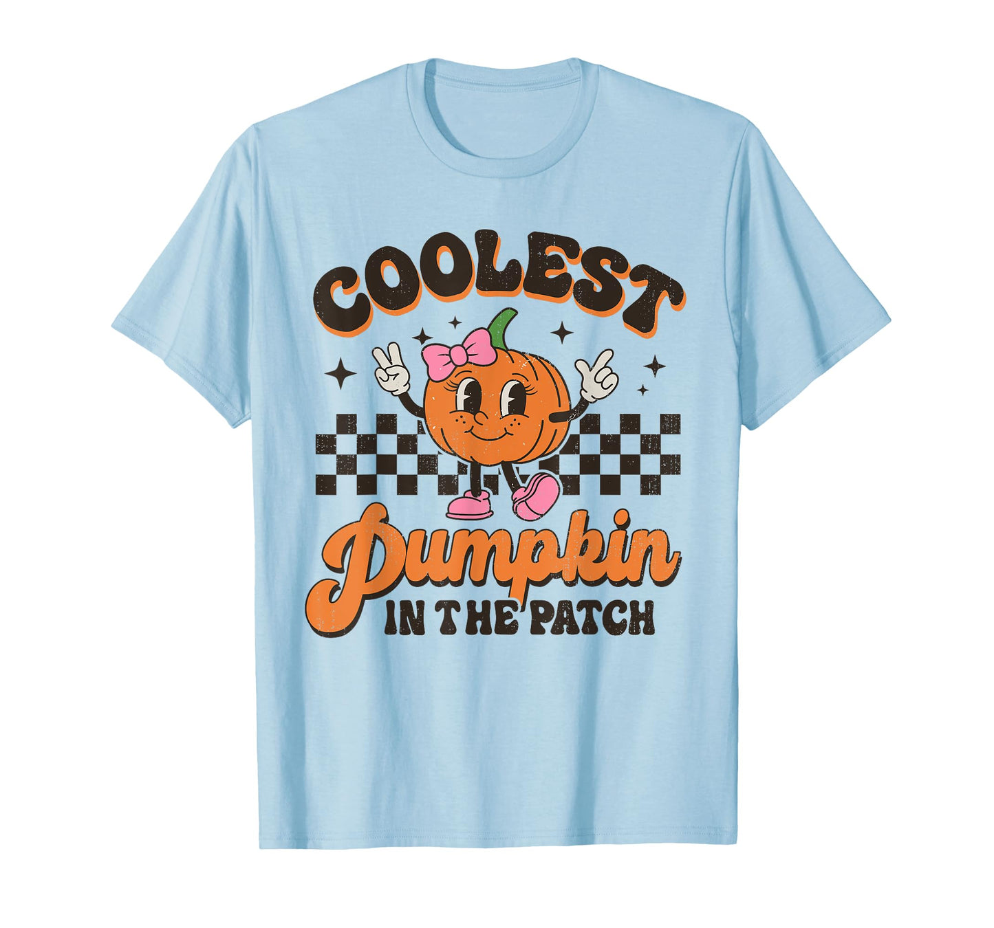 Groovy Coolest Pumpkin In The Patch Halloween For Girls Kids T-Shirt