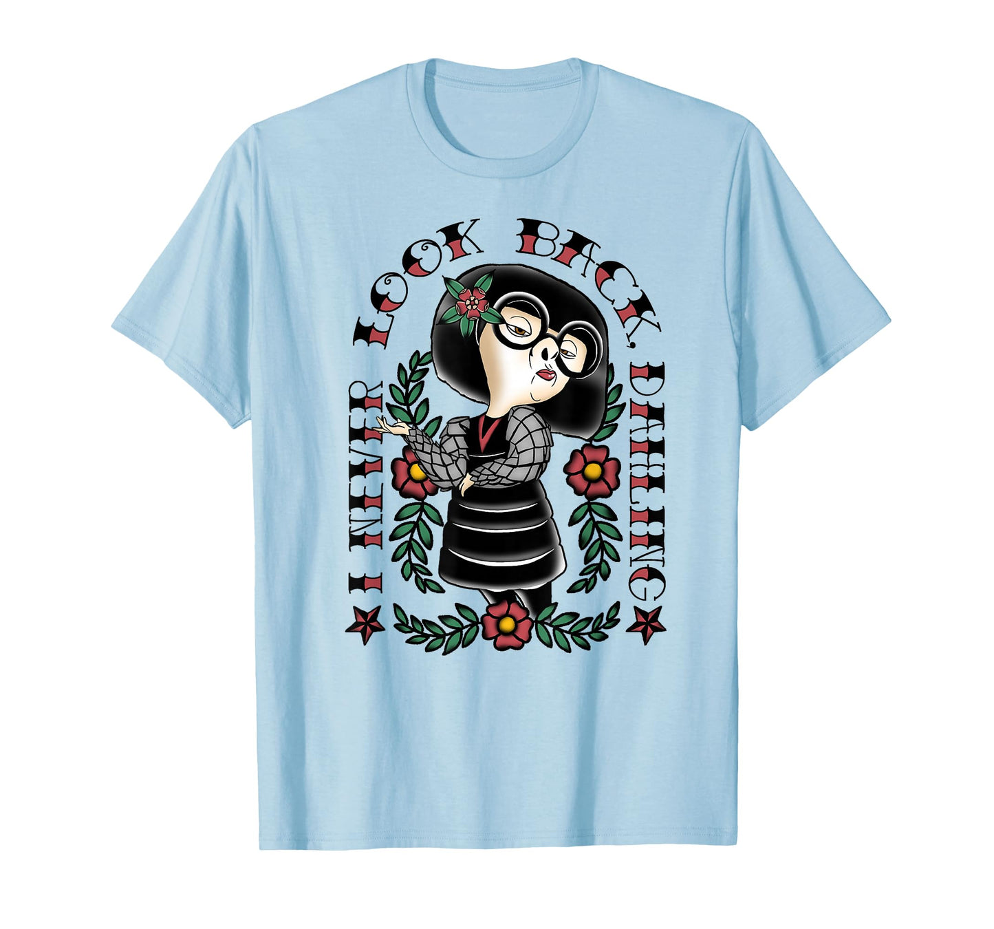 Disney Pixar The Incredibles Edna Never Look Back Tattoo T-Shirt