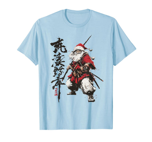 Japanese Santa Samurai Ukiyo-e Christmas T-Shirt