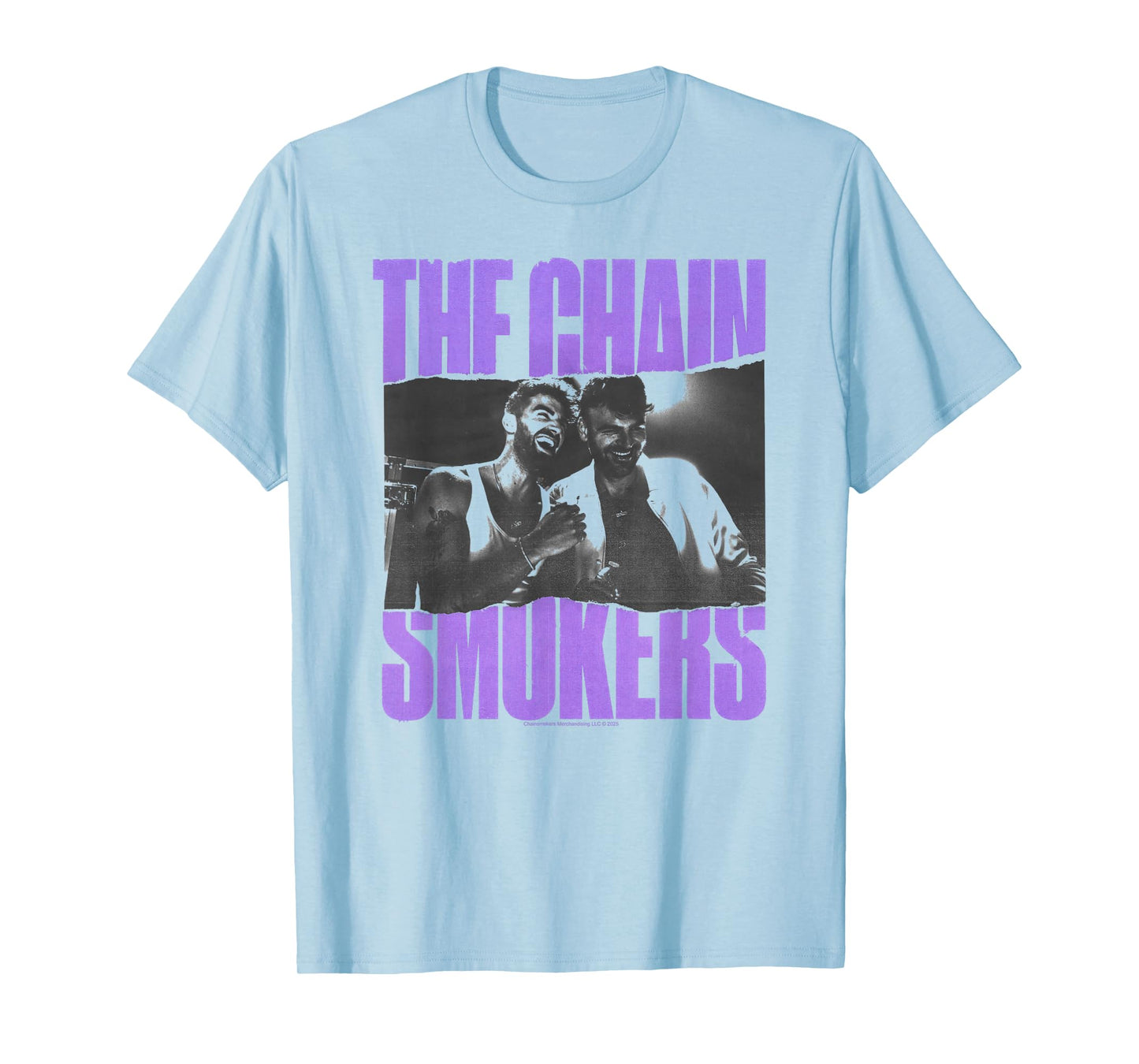 The Chainsmokers Drew And Alex Black & White Ripped Shot T-Shirt