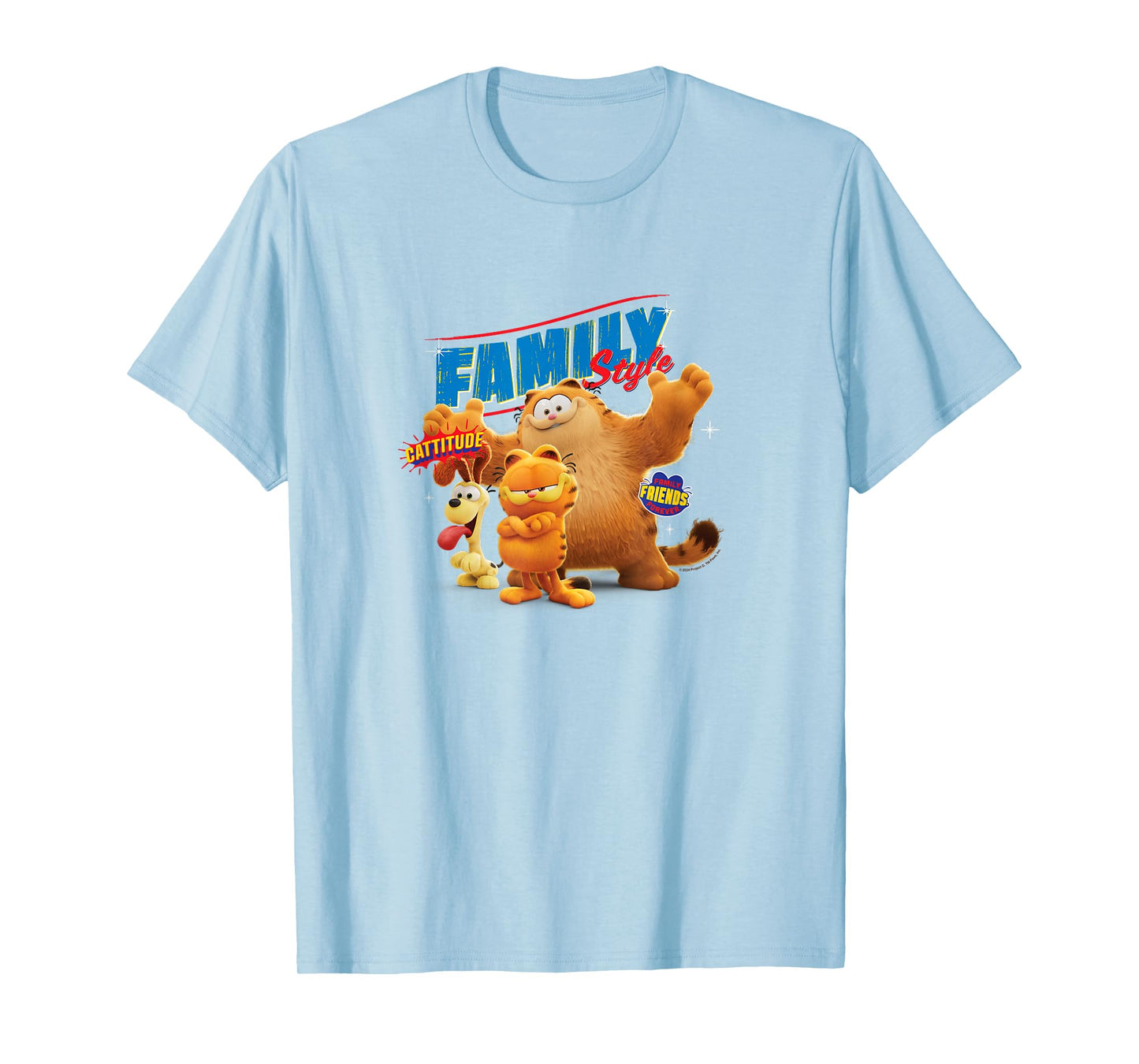 The Garfield Movie Family Style Cattitude Group Shot T-Shirt