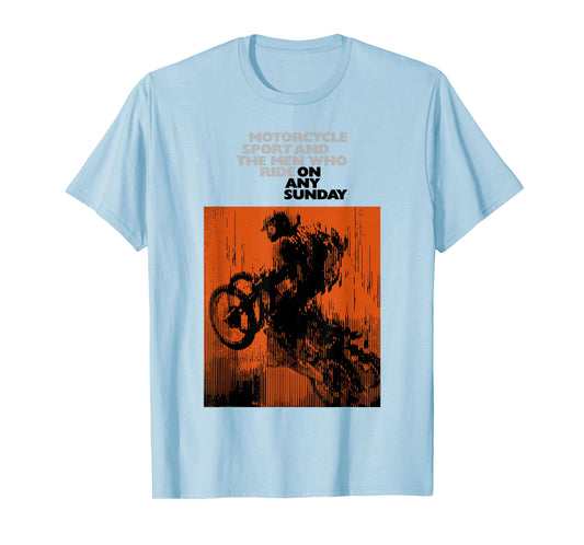 On Any Sunday 1971 Vintage Motorcycle Movie Poster T-Shirt