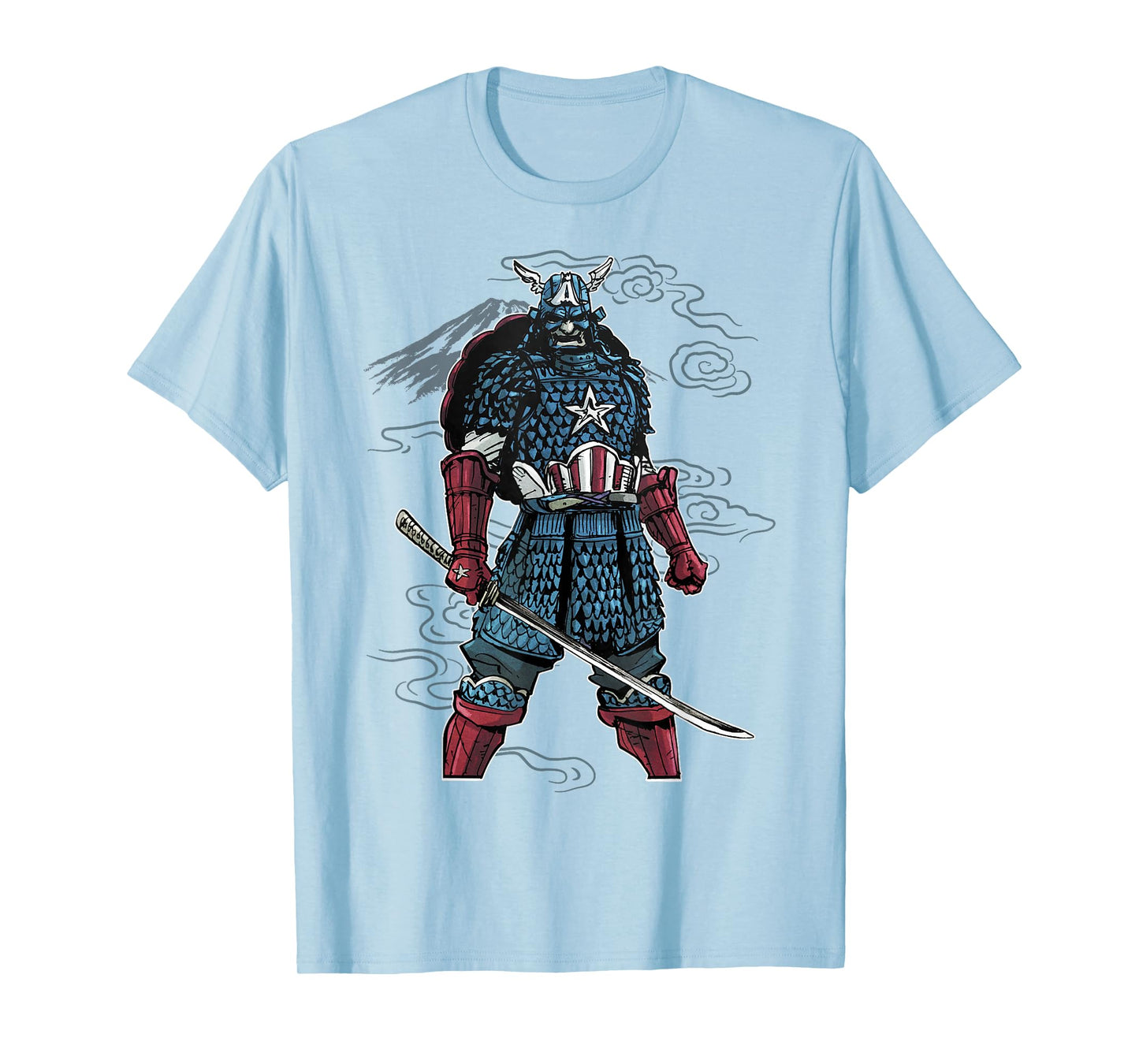 Marvel Captain America Mountain Samurai Graphic T-Shirt T-Shirt