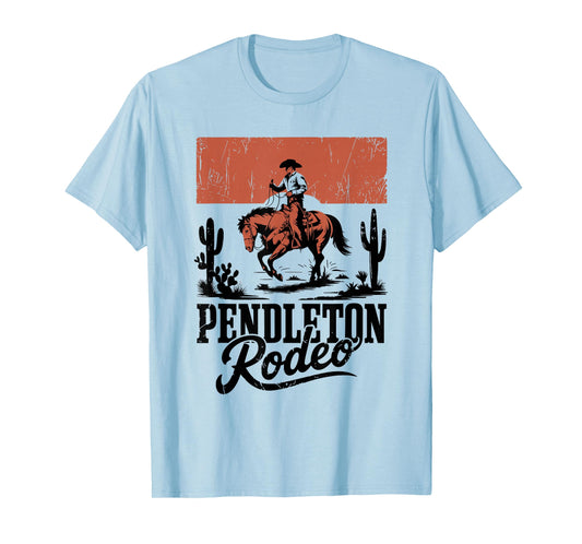 Vintage Cowboy Western Horse Bronc Riding, Pendleton Rodeo T-Shirt