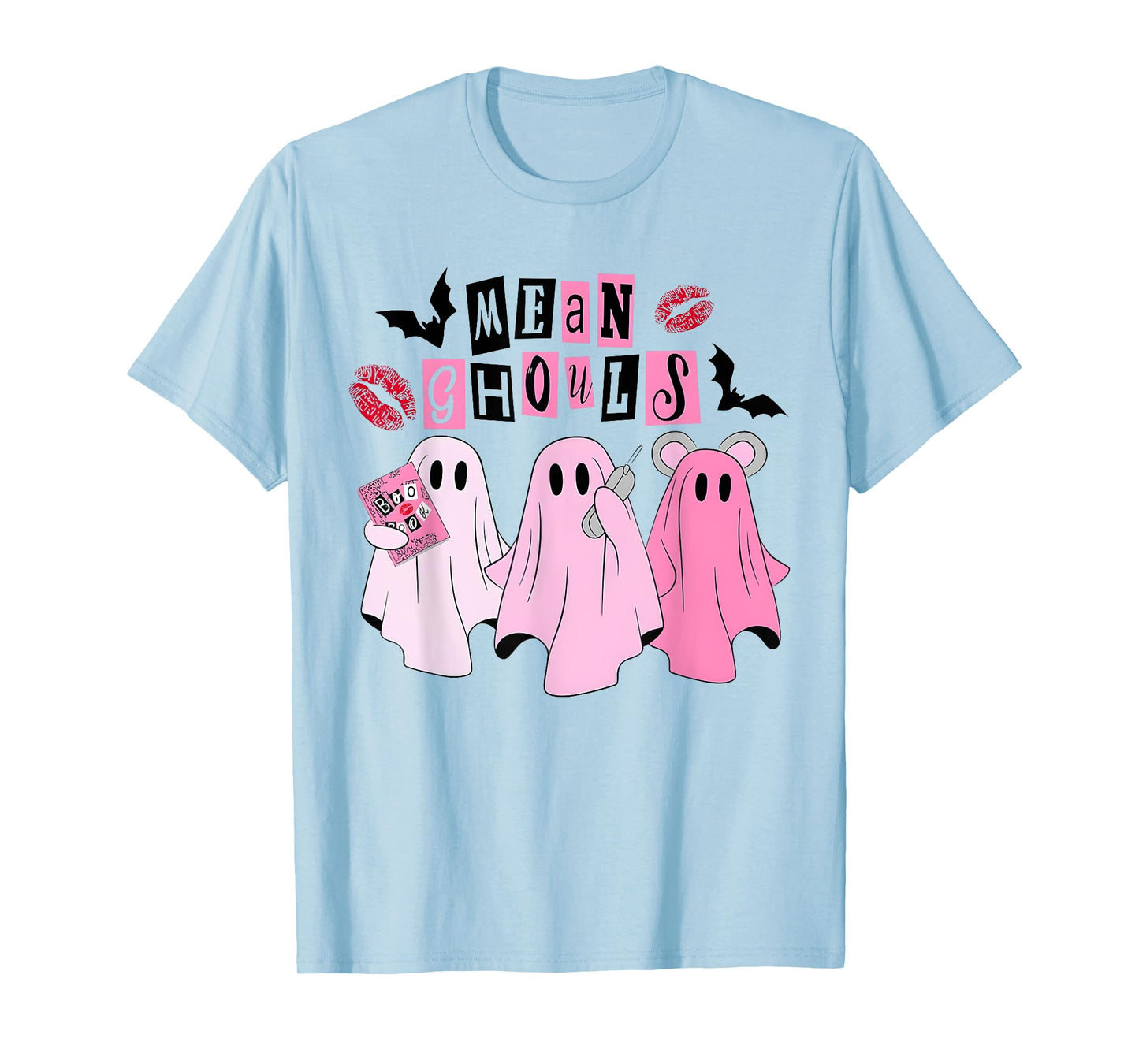 Cute Ghost Mean Ghouls Halloween Costume Spooky Season Girls T-Shirt