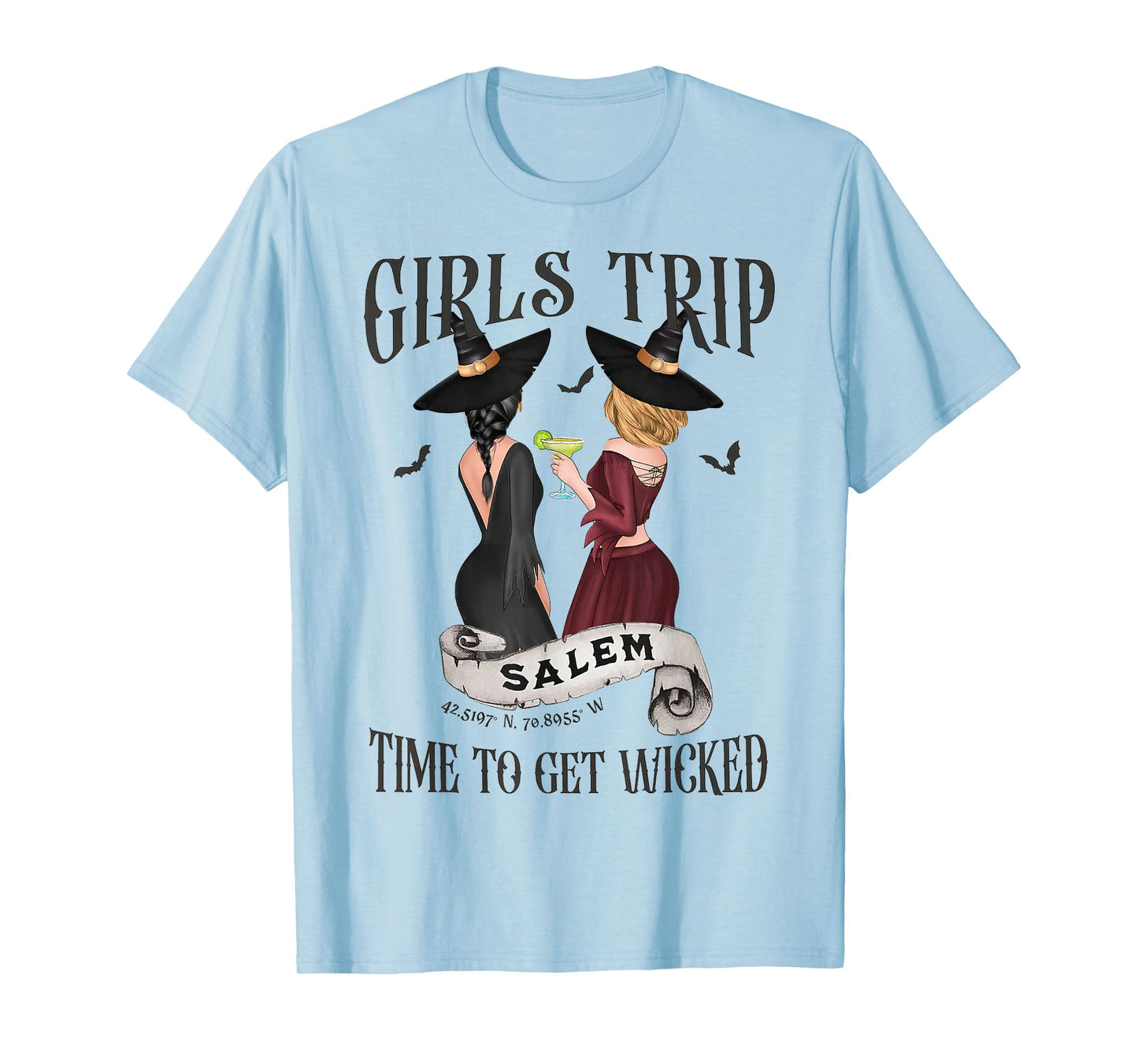 Girls Trip Salem Time To Get Wicked, Salem 1692 Halloween T-Shirt