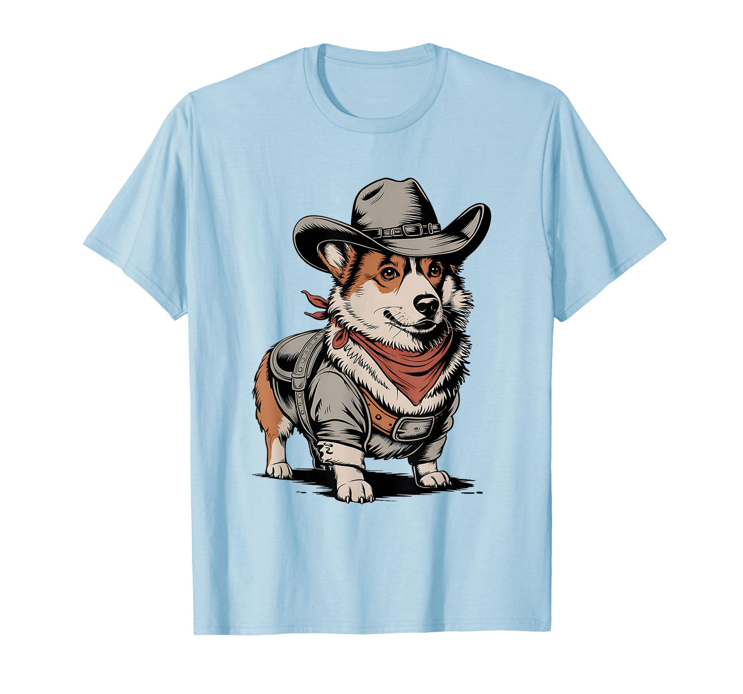 Funny Corgi Gifts Women Men Corgi Gifts Unisex Adults & Kids Corgi Lover Country Western T-Shirt White Small