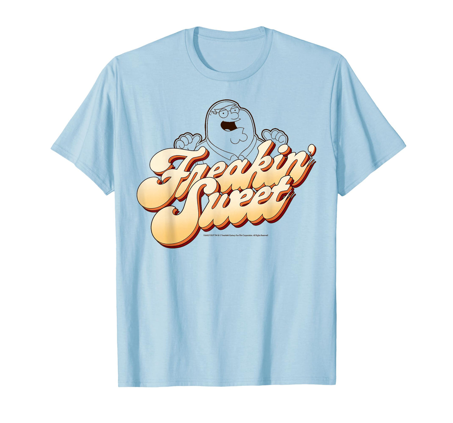 Family Guy Peter Griffin Freakin' Sweet Retro Chest Logo T-Shirt