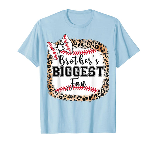 Youth Brothers Biggest Fan Baseball Sister Cute Toddler Girl T-Shirt