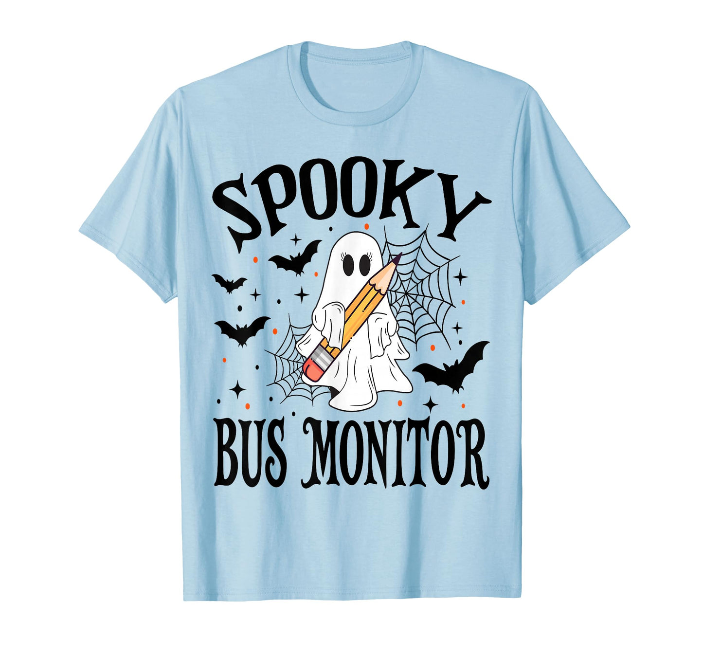 Spooky Bus Monitor Halloween School T-Shirt
