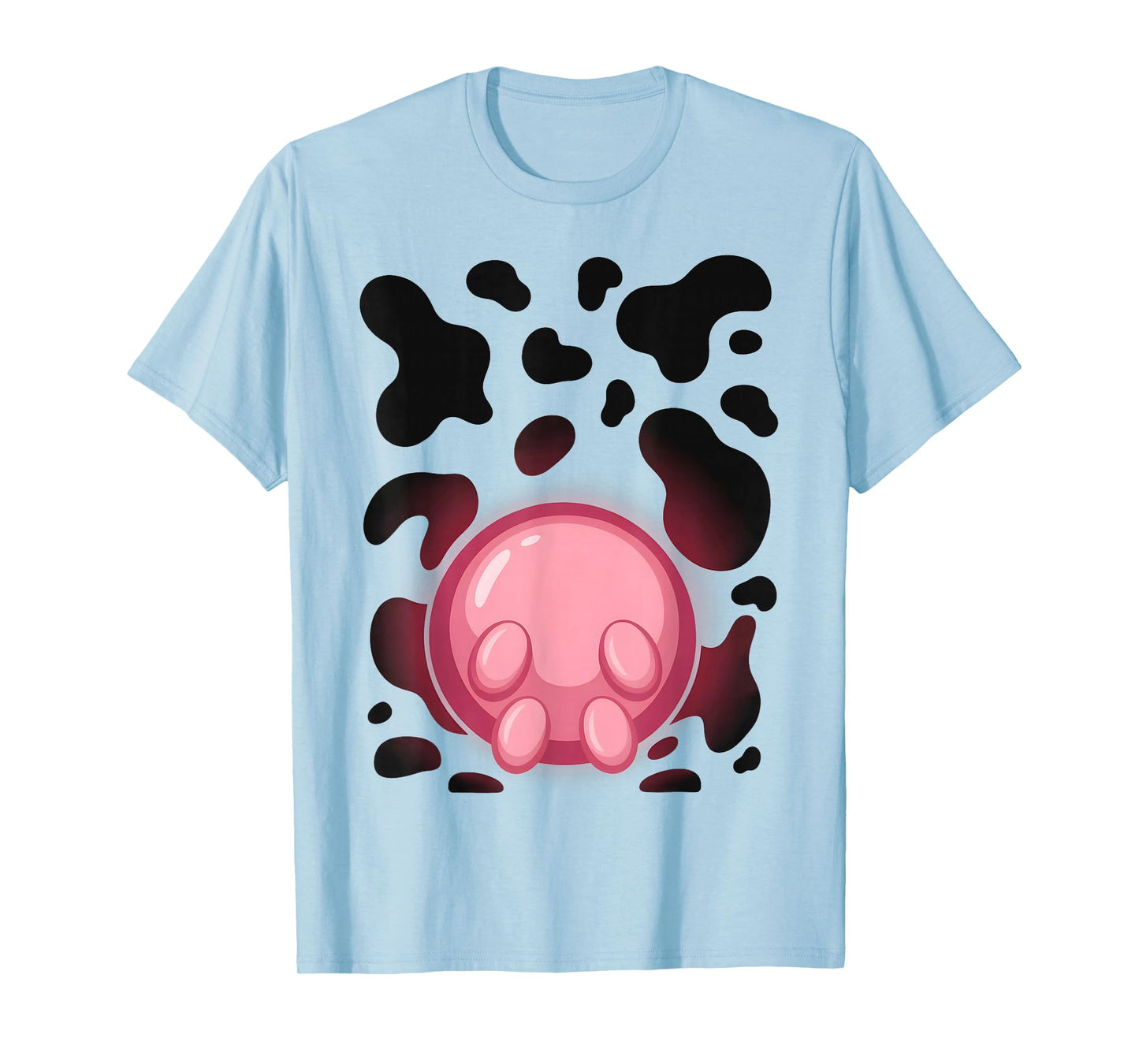Cow Udder Pattern Funny Lazy Easy Halloween Costume T-Shirt