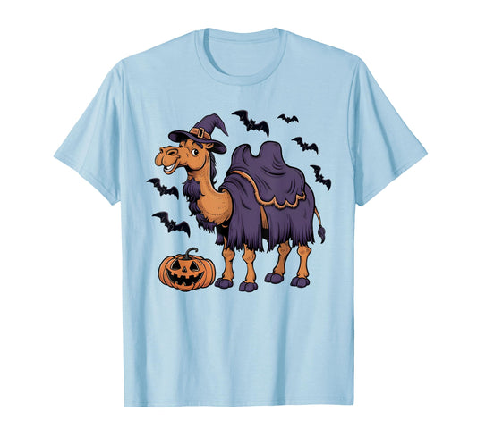 Camel Scary Pumpkin Bat Funny Witch Hat Camel Halloween T-Shirt