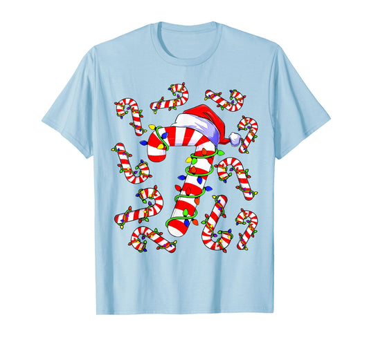 Funny 67 Six Seven Meme Couple Matching Christmas Candy Cane T-Shirt