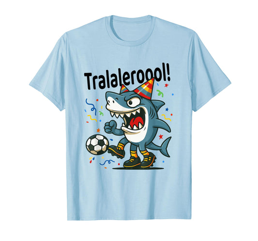 Tralalero Tralala Italian Brainrot Soccer Birthday Meme Boys T-Shirt
