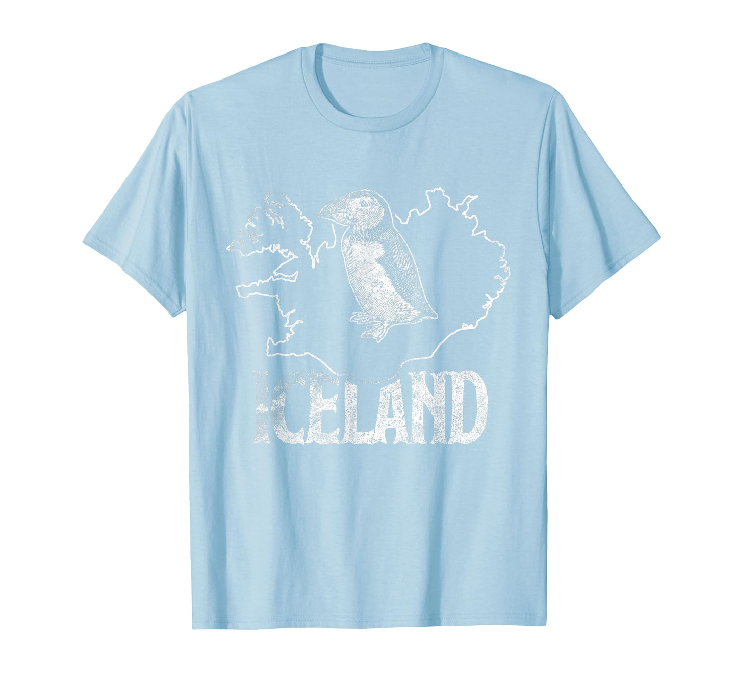 Iceland Map Love Puffins T-Shirt Cute Puffin Gift Kids Tee T-Shirt
