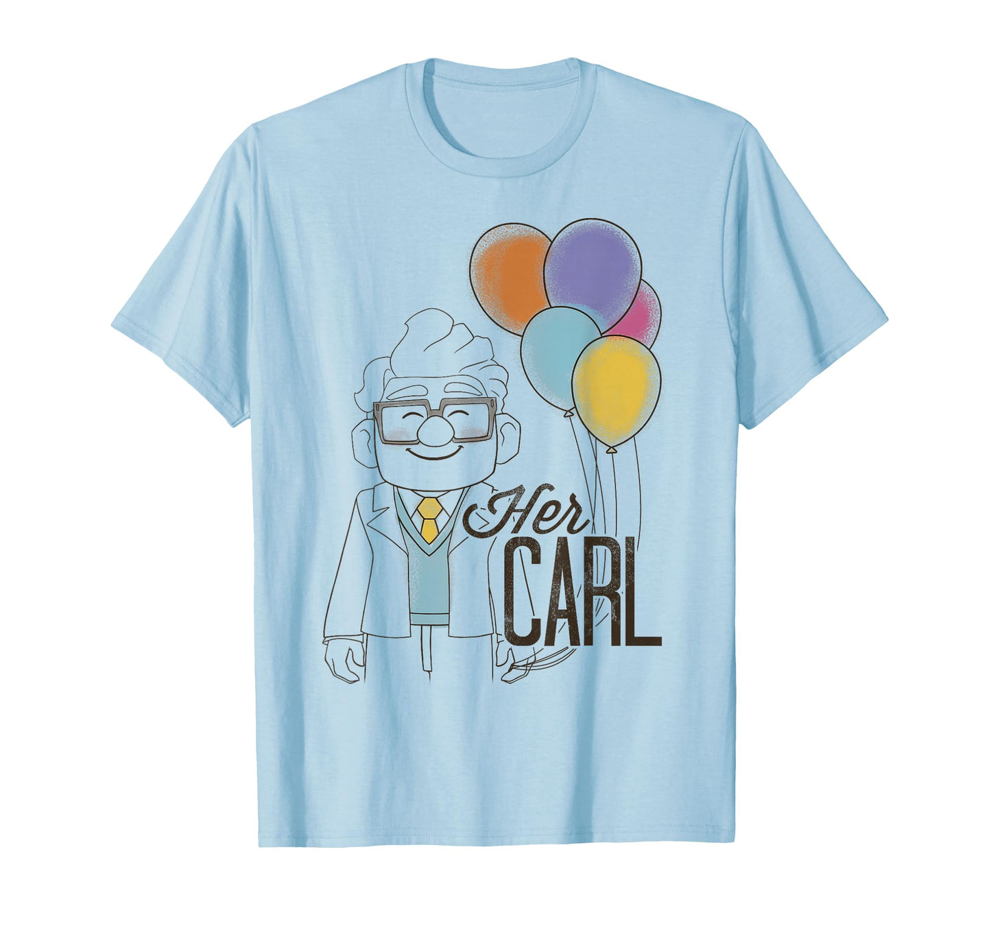 Disney Pixar Up Her Carl Couples T-Shirt Small