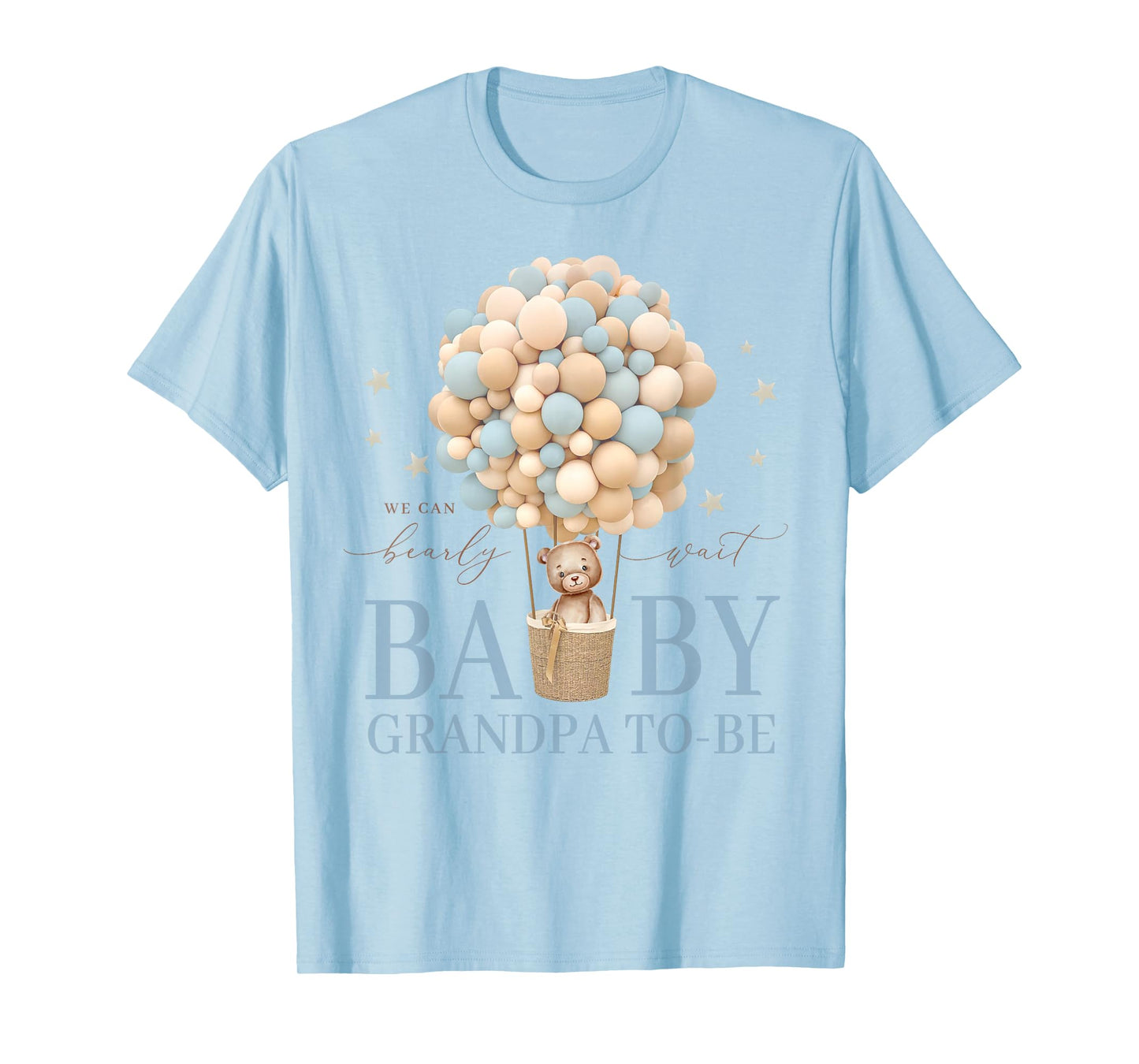 Grandpa We Can Bearly Wait Baby Shower Bear Family Matching T-Shirt