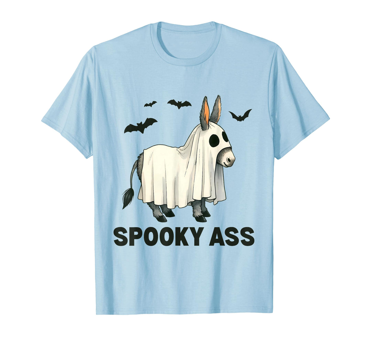 Funny Ghost Donkey Humorous Spooky Ass Halloween Men Women T-Shirt