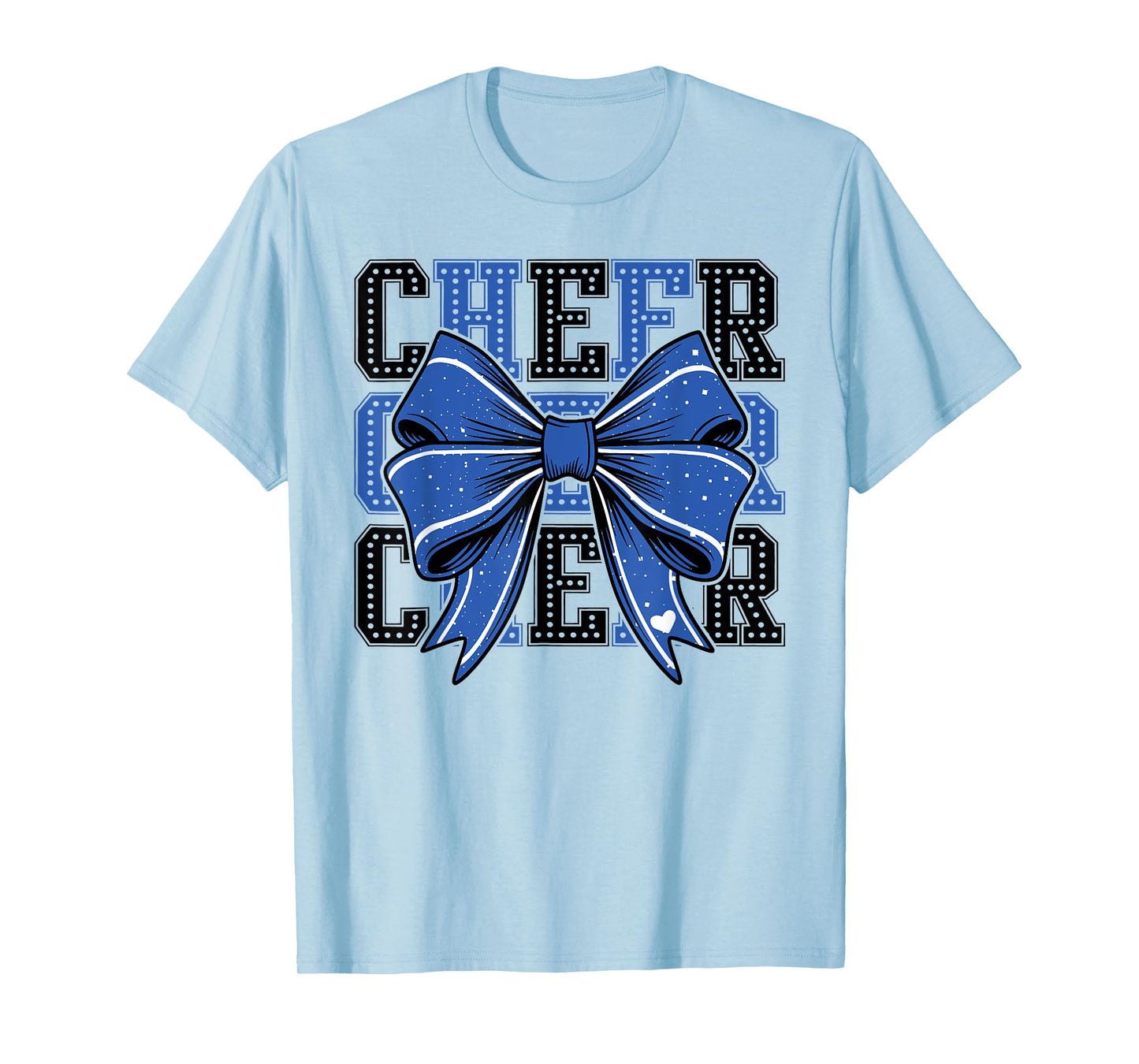 Coquette Cheer Shirt Blue Team Sport Cheerleading T-Shirt