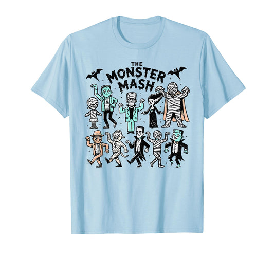 Cute Funny Monster Mash Frankenstein Horror Movies Lovers T-Shirt