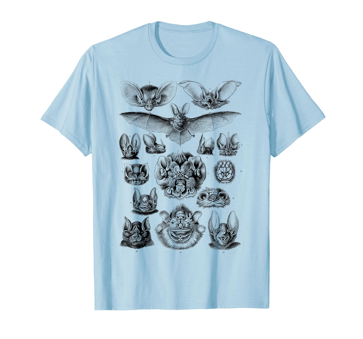 Ernst Haeckel Bats Scientific Illustration Biology bat lover T-Shirt