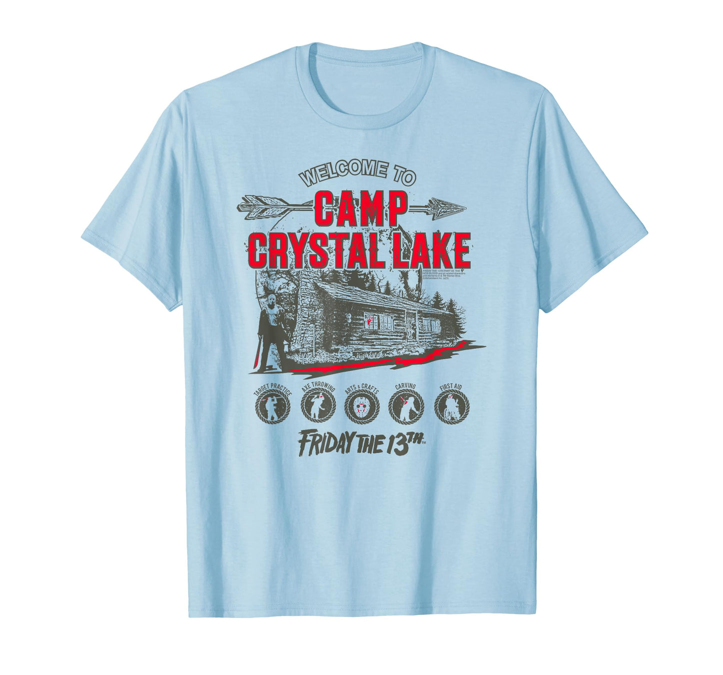 Friday The 13th Welcome to Camp Crystal Lake Horror Movie T-Shirt