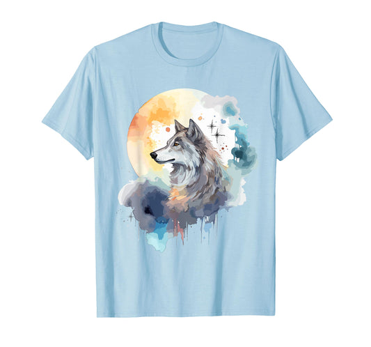 Wolf Head Watercolor T-Shirt