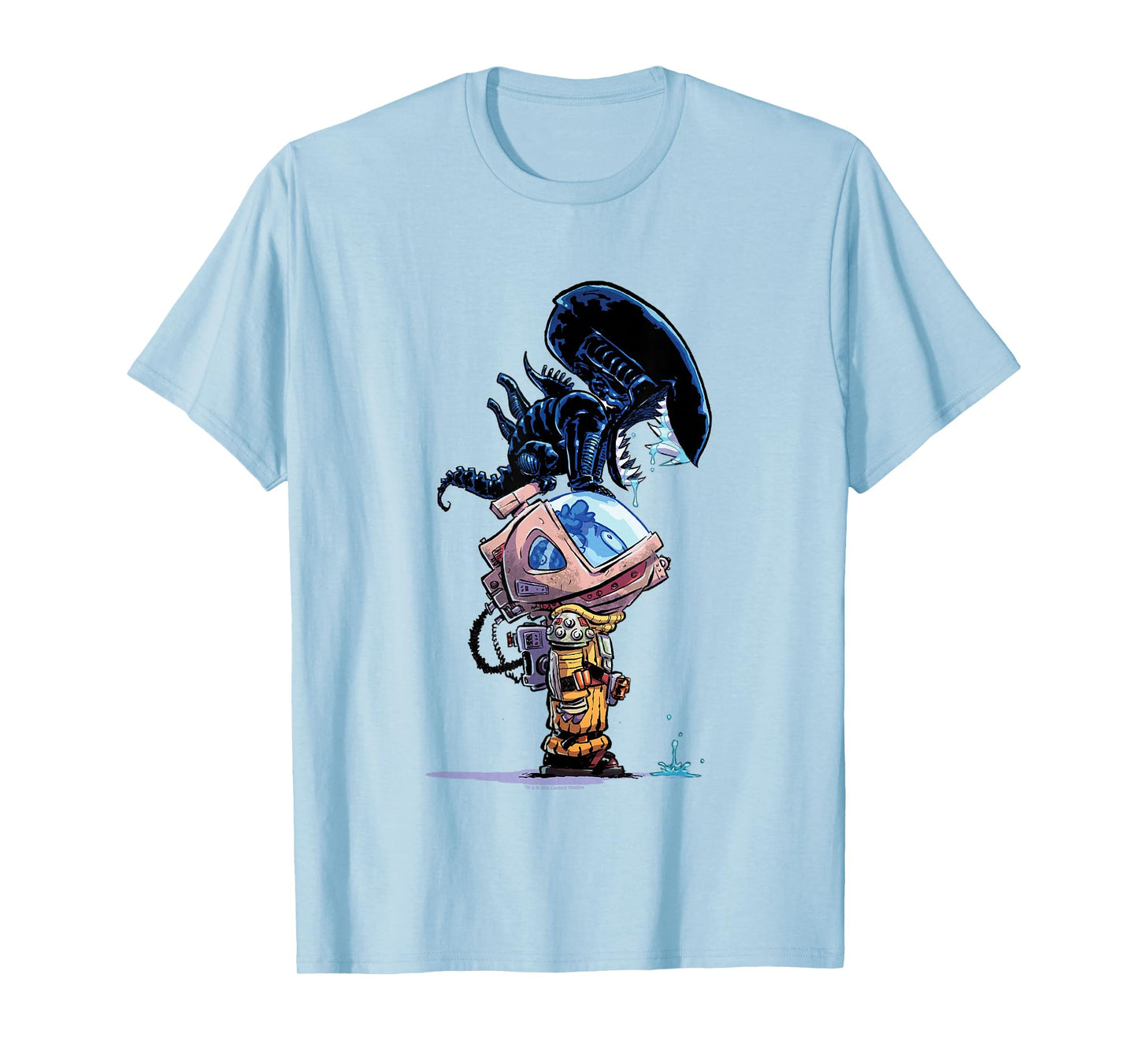 Aliens Cute Animated Xenomorph Big Chest Chibi Poster T-Shirt