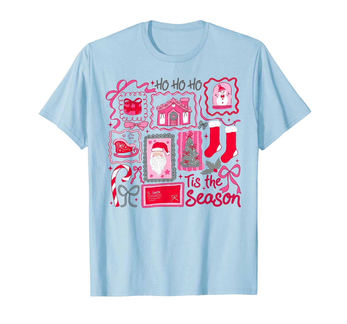 Tis The Season Christmas Santa Postage Stamp Holiday T-Shirt