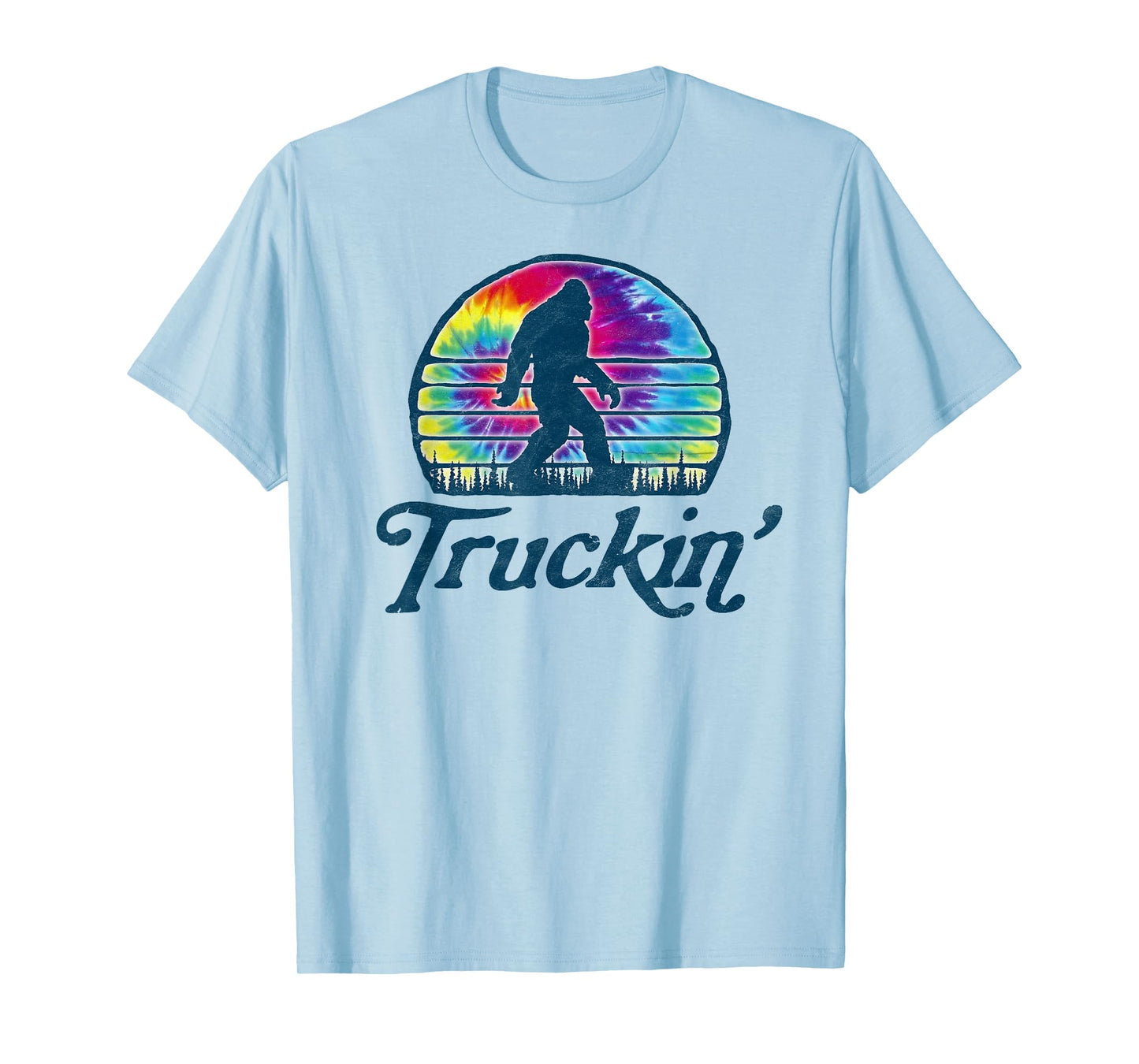 Truckin'! Tie Dye Vintage Hippie Bigfoot T-Shirt