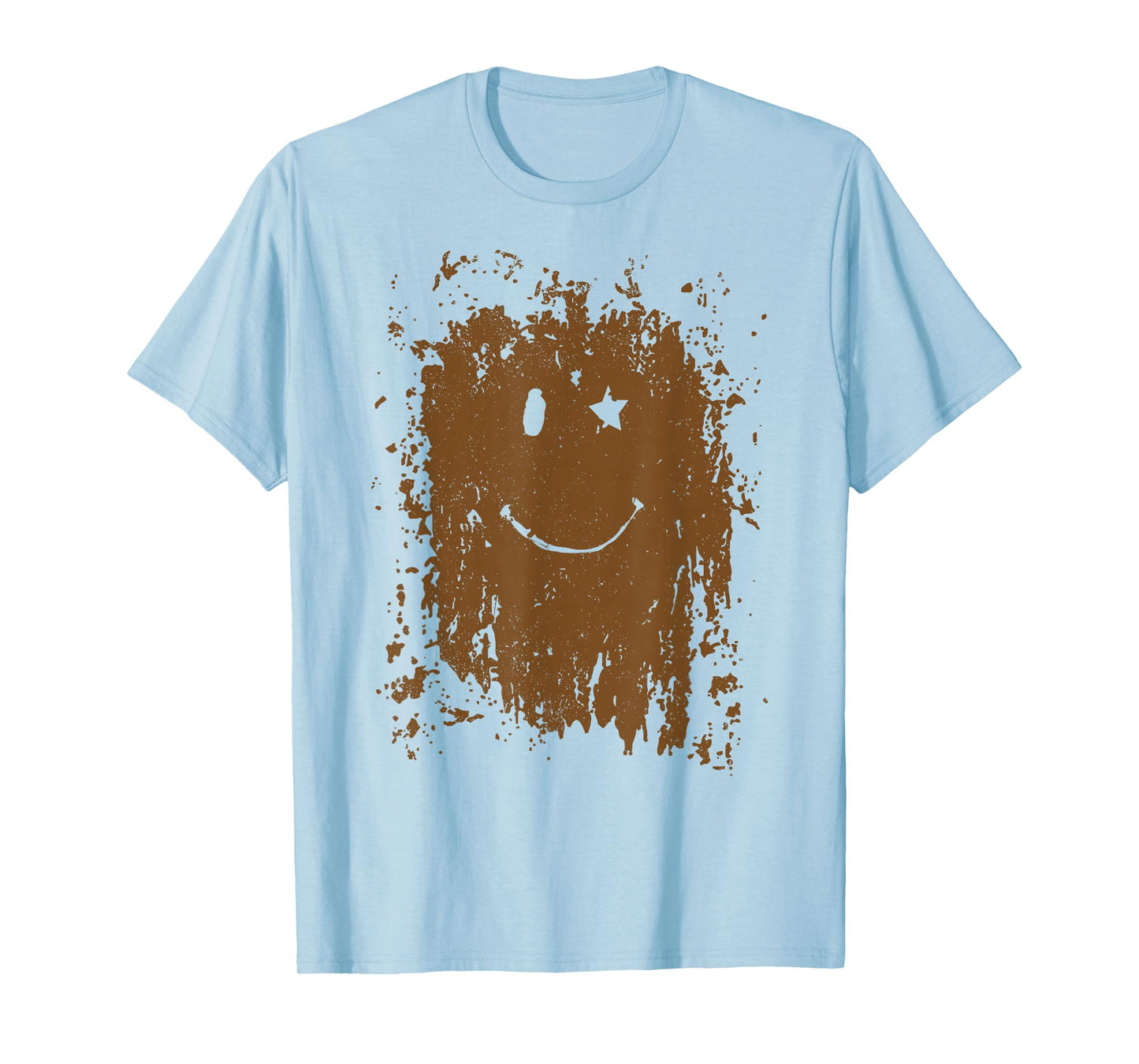 Funny Mud Splatter Face Cool Marathon and Mud Run T-Shirt